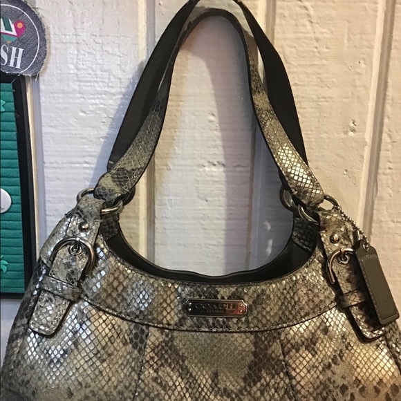 Coach Maggie Python Snake Print Handbag 👜 - Picture 16 of 16